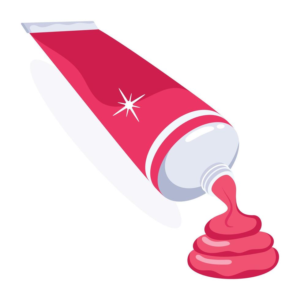 Trendy Paint Tube vector