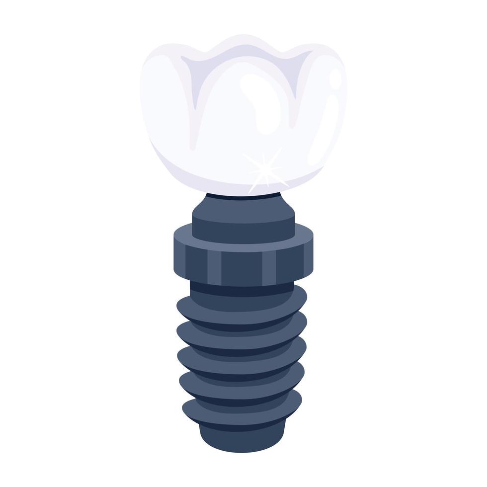 Trendy Tooth Implant vector