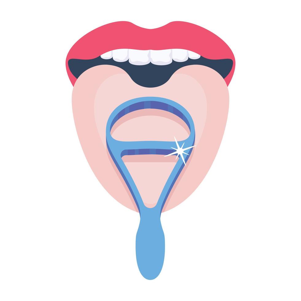 limpiador de lengua de moda vector