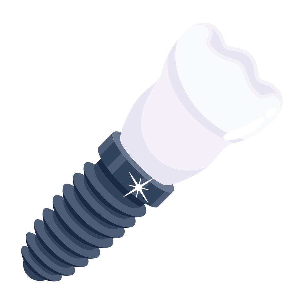 Trendy Dental Implant vector