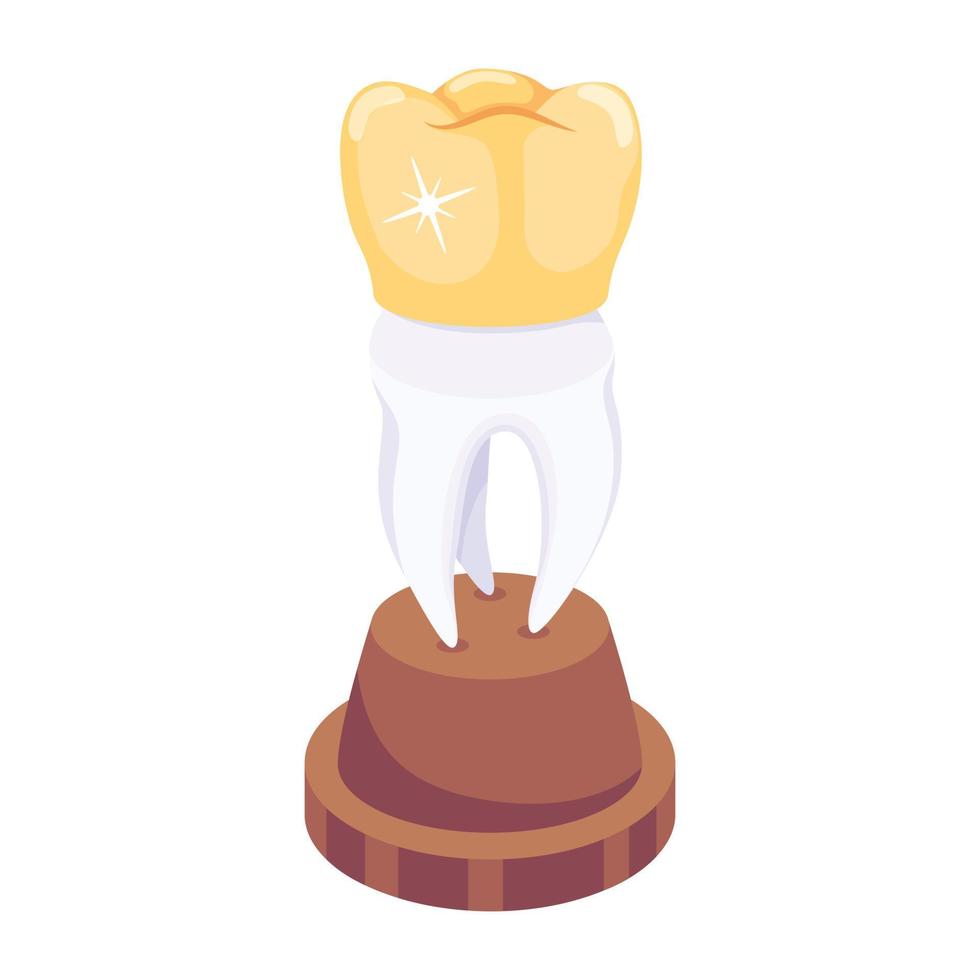 Trendy Dentist Trophy vector