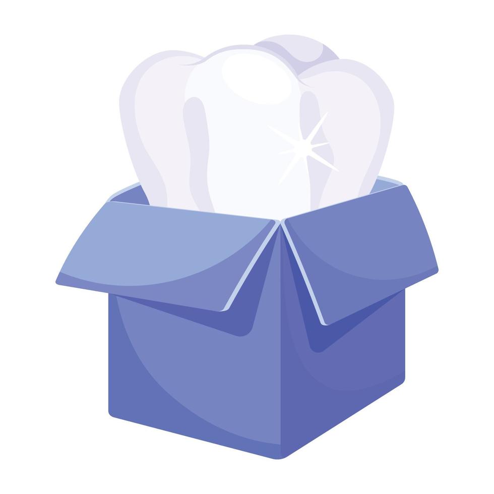 Trendy Tooth Box vector