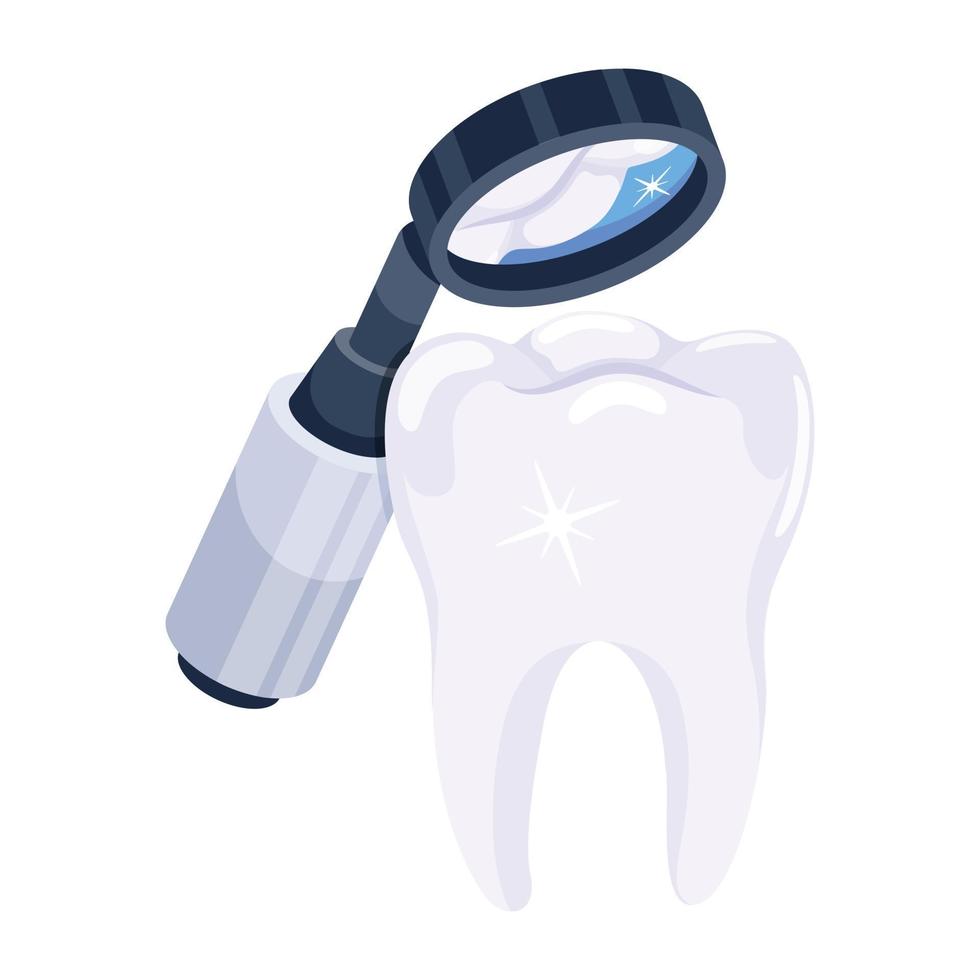 Trendy Tooth Checkup vector