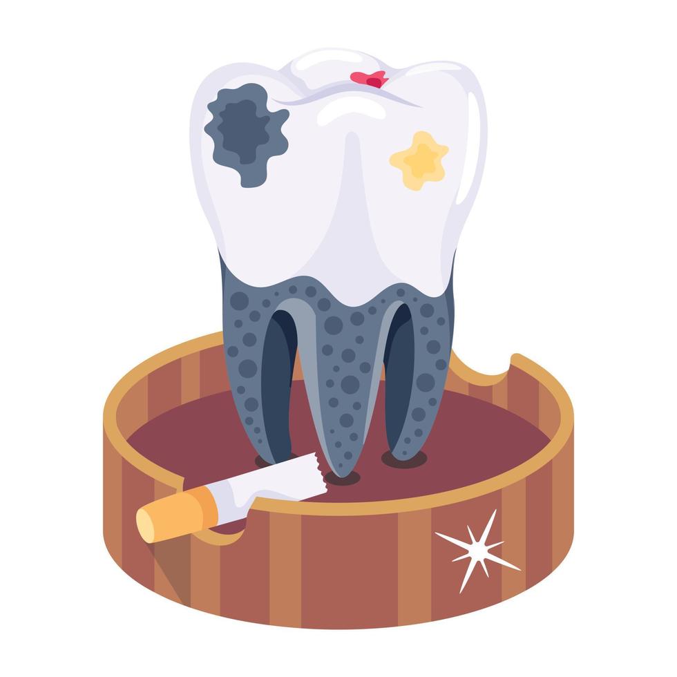 Trendy Smoking Caries vector