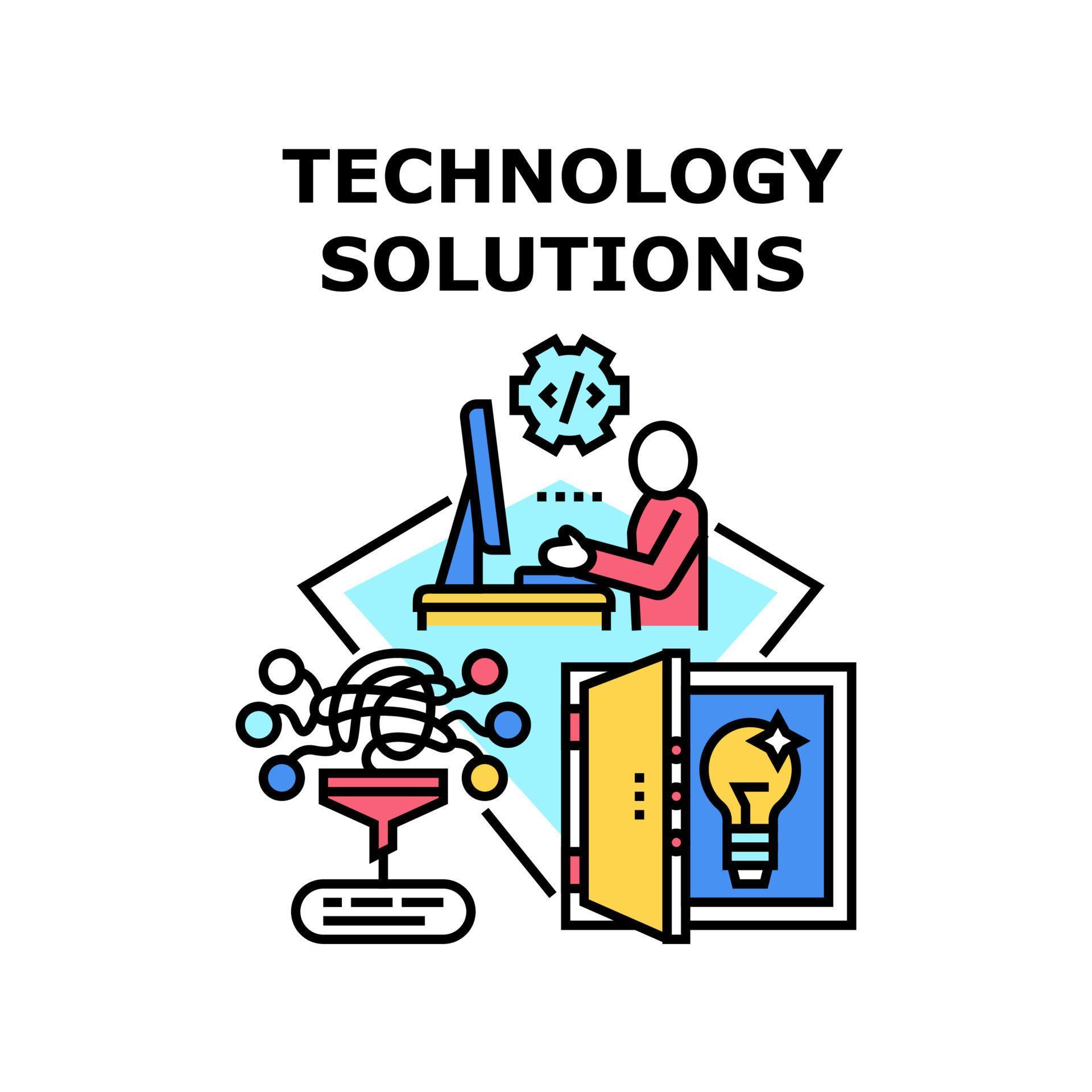 Technology solutions icon vector illustration 18782826 Vector Art at ...