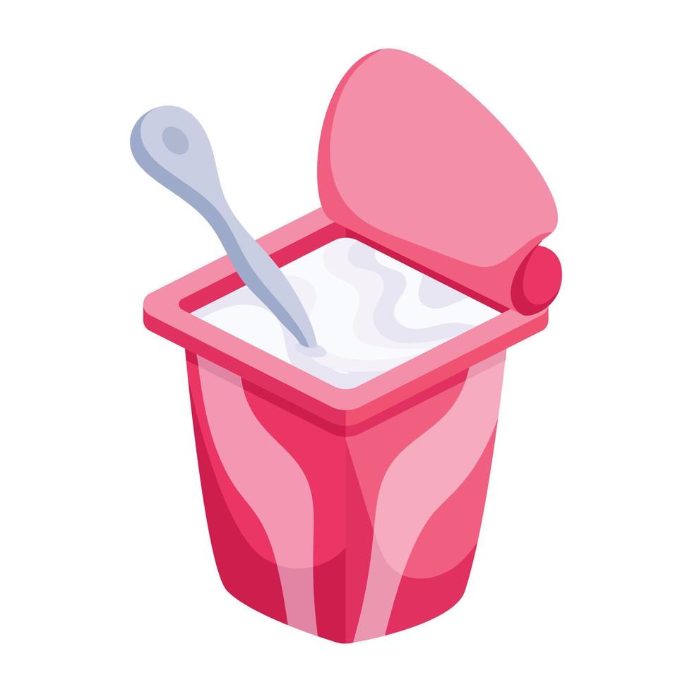 yogur helado de moda vector