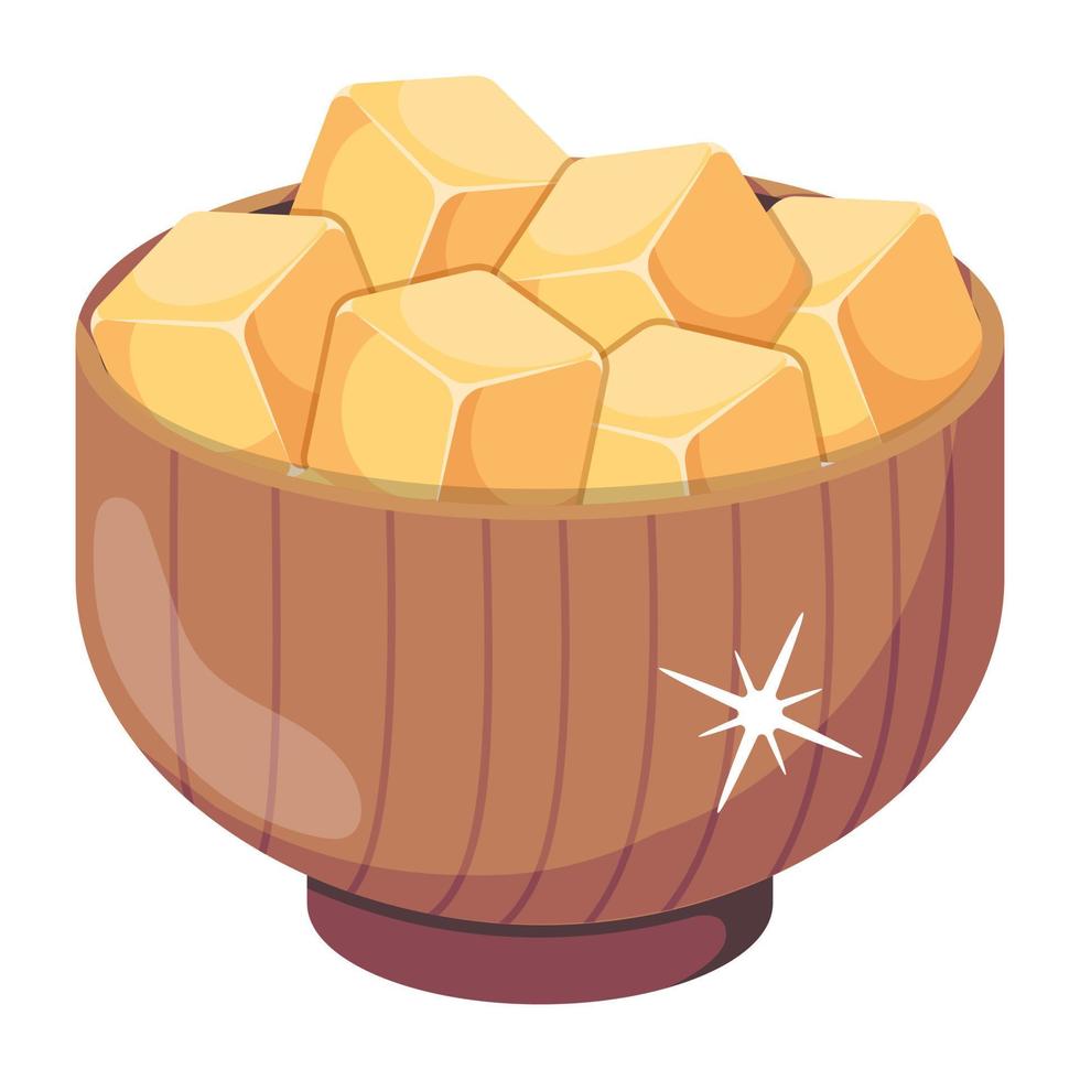 Trendy Butter Bowl vector