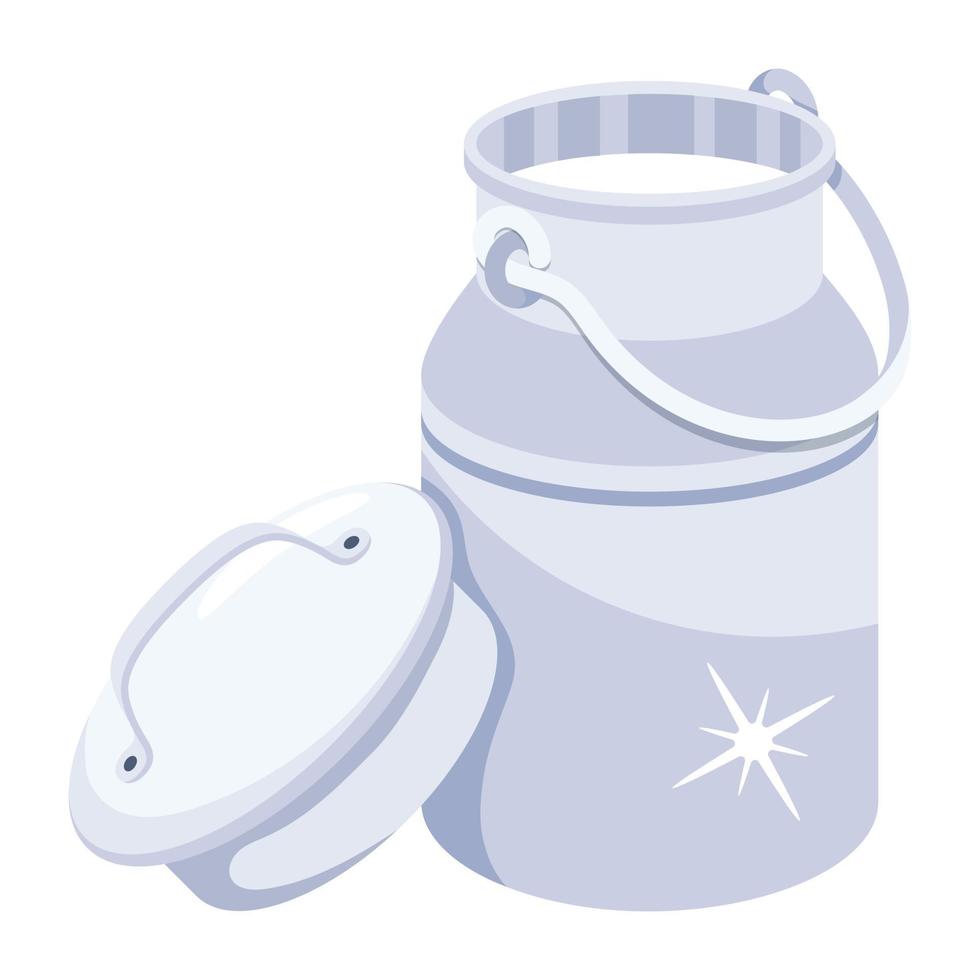 Trendy Milk Churn vector