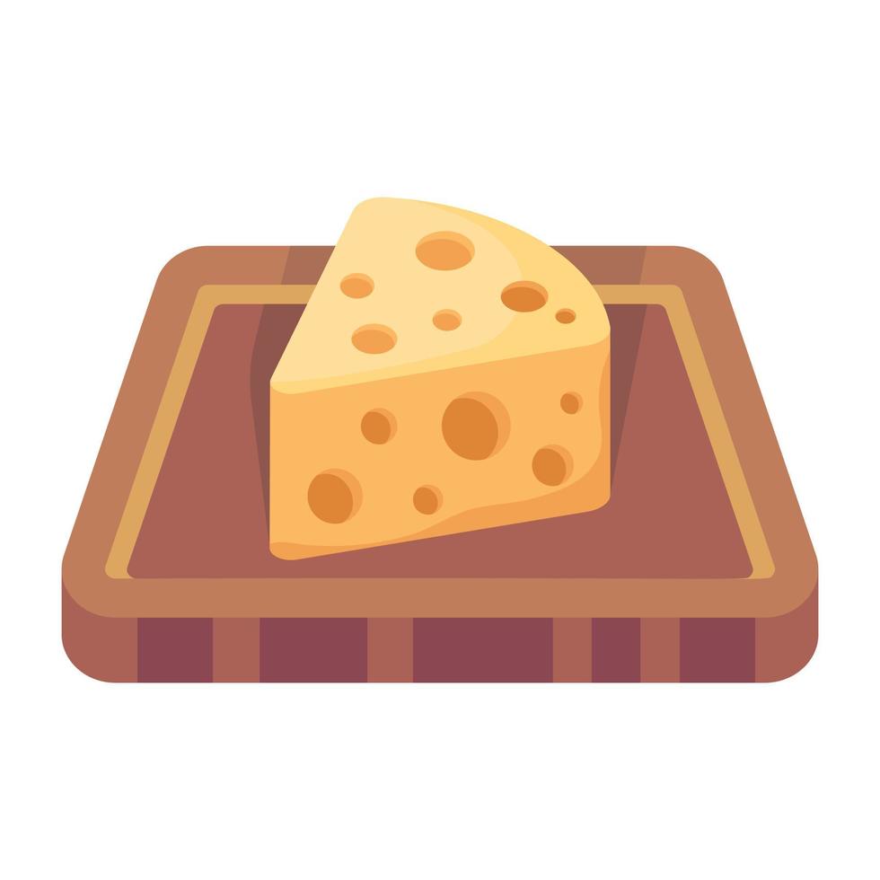 Trendy Cheese Board vector