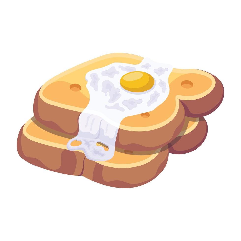 Trendy Egg Bread vector