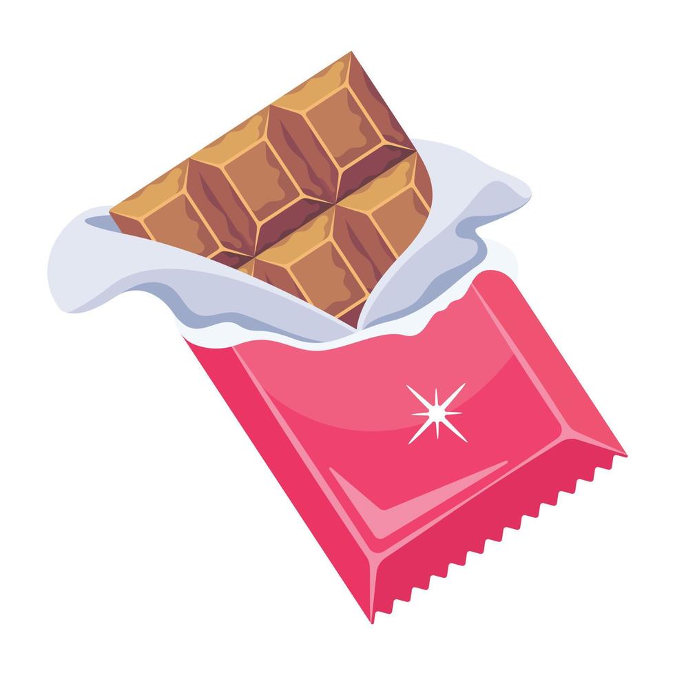 Trendy Chocolate Bar vector