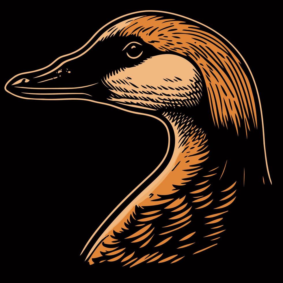 animal head goose a waterfowl bird vector