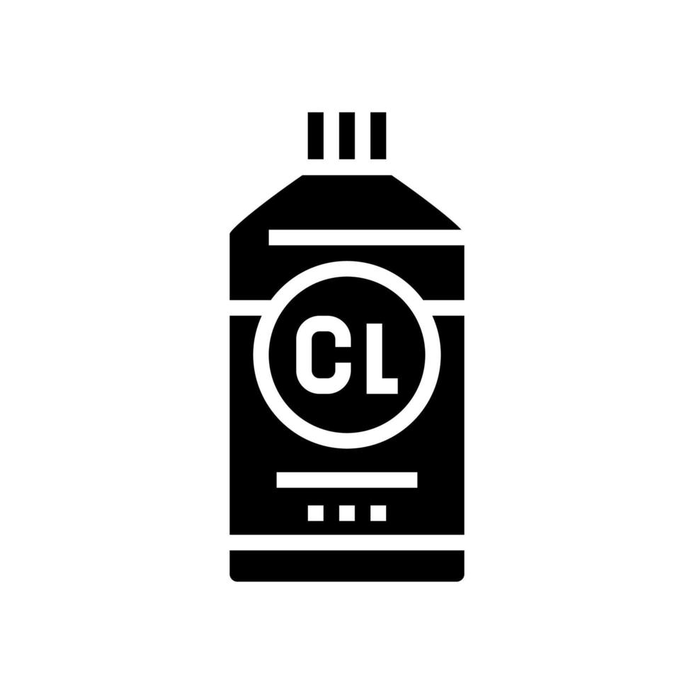 bleach chemical liquid glyph icon vector illustration
