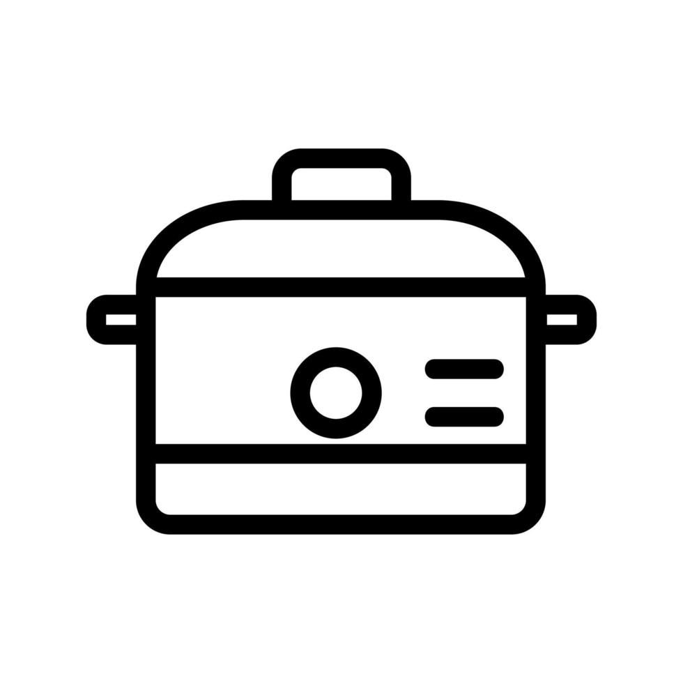 Slow cooker icon vector. Isolated contour symbol illustration vector