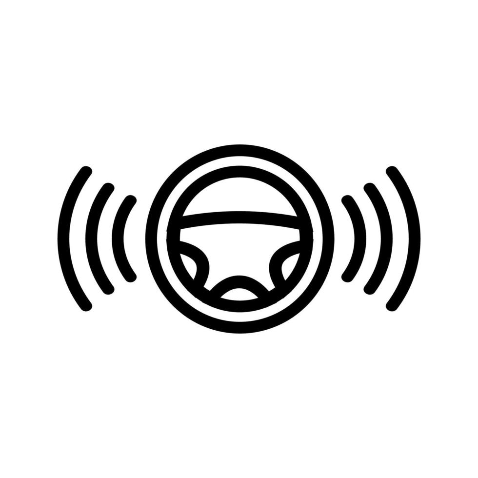 Smart car icon vector. Isolated contour symbol illustration vector