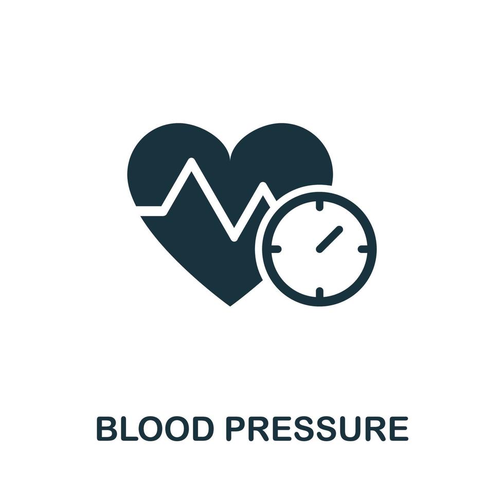 icono de presión arterial. ilustración simple de la colección de equipos médicos. icono creativo de presión arterial para diseño web, plantillas, infografías y más vector