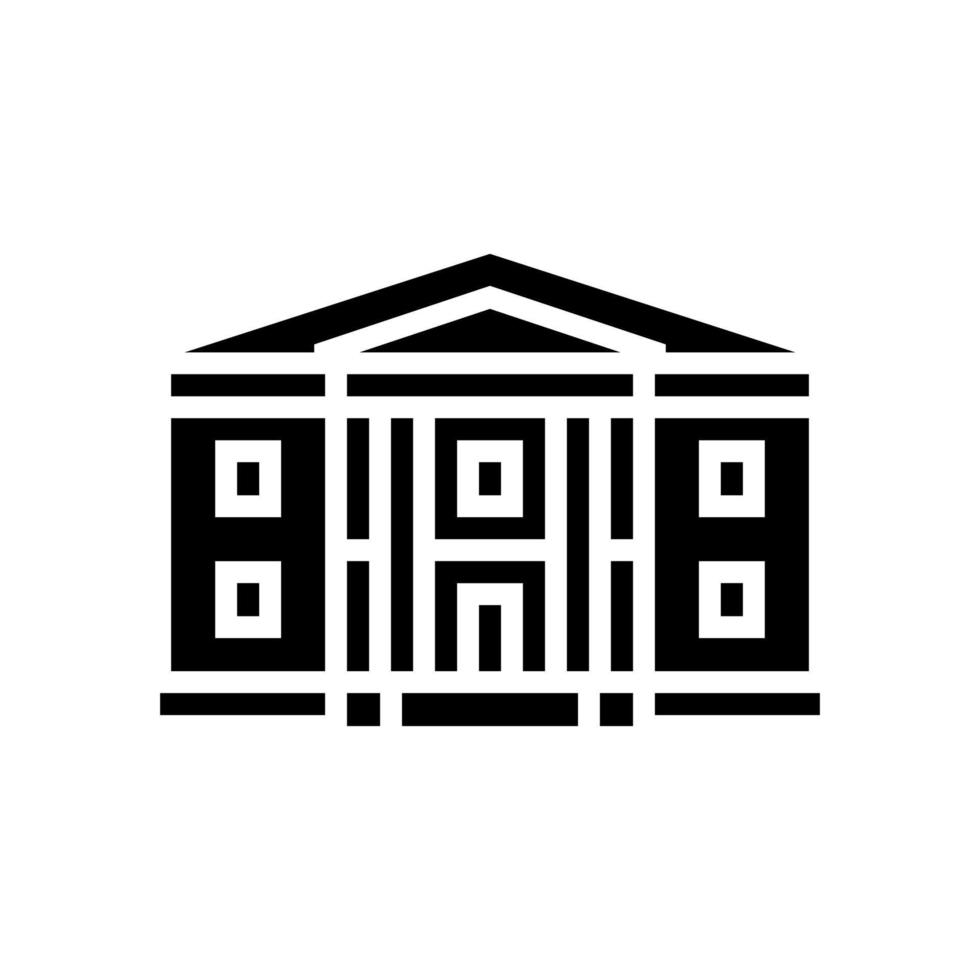 ilustración de vector de icono de glifo de casa de renacimiento griego