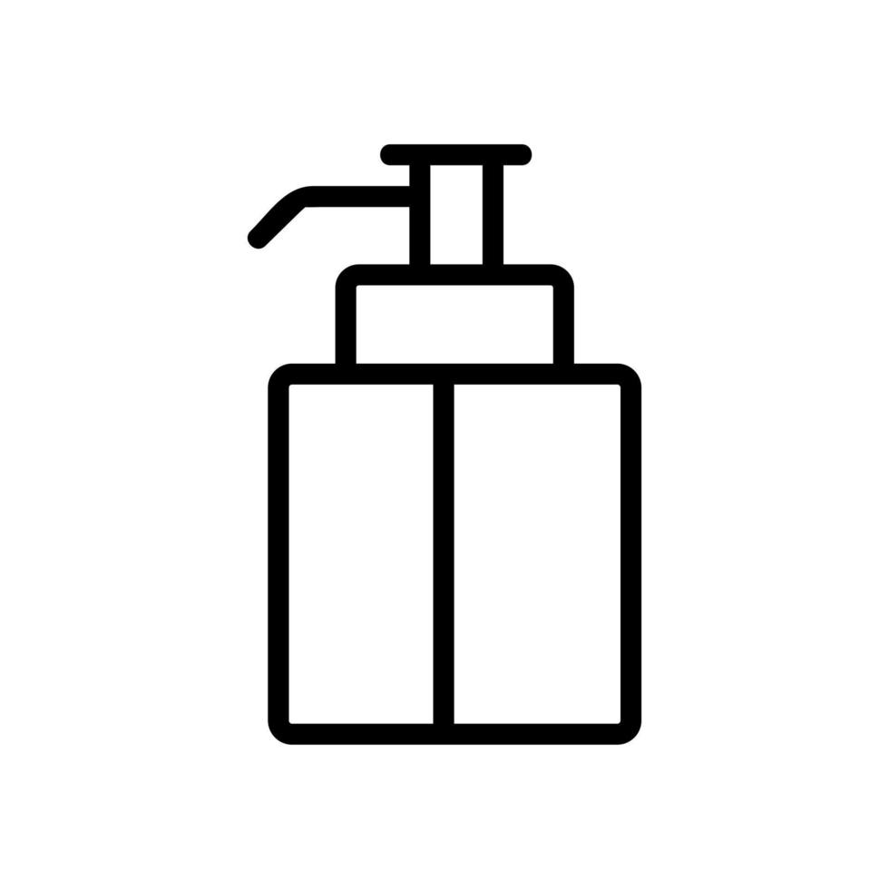 two-piece liquid soap dispenser icon vector outline illustration