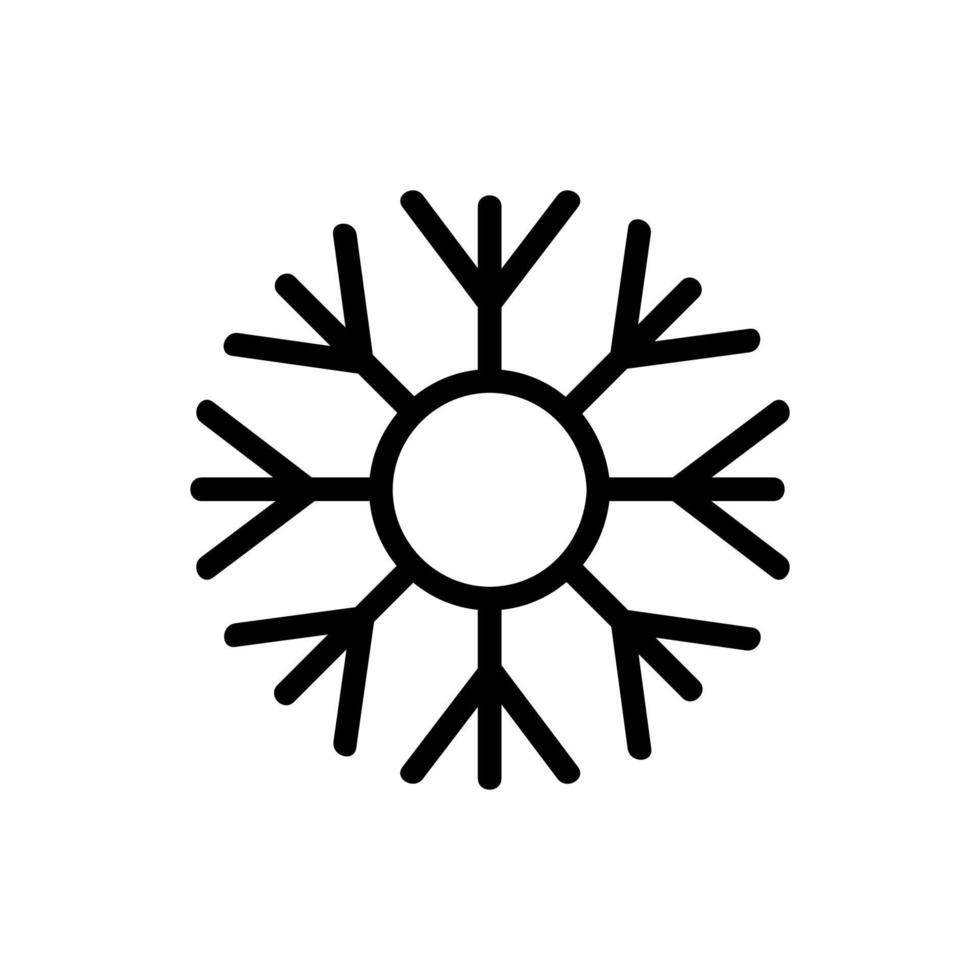 vector de icono de copo de nieve. ilustración de símbolo de contorno aislado