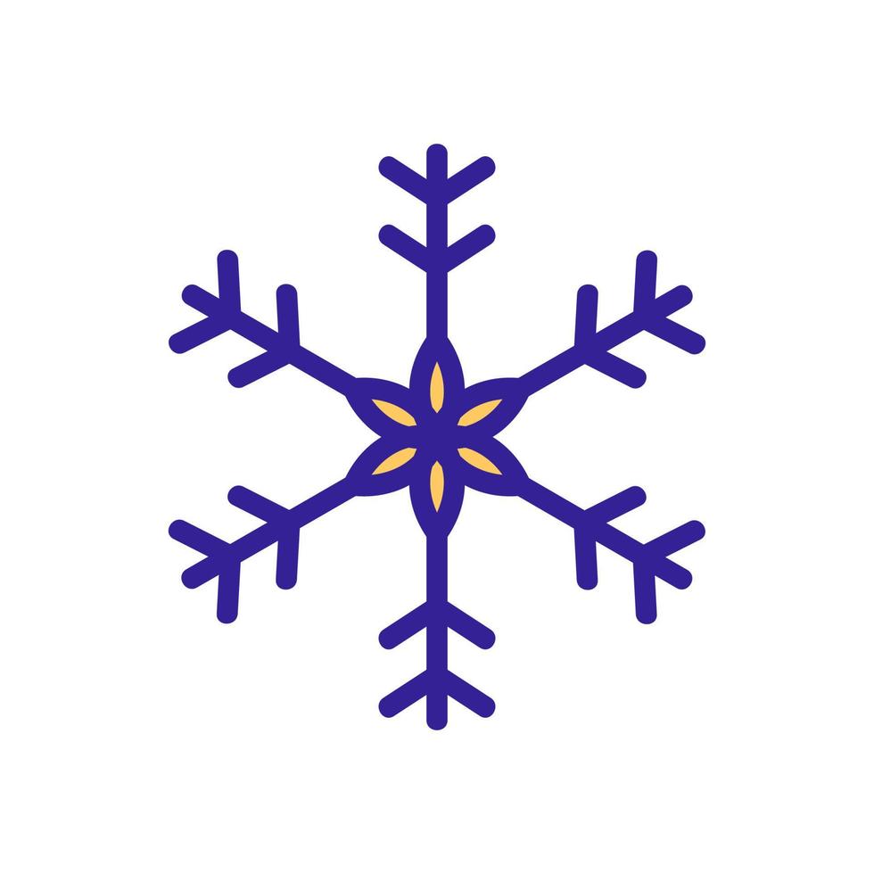 Snowflake icon vector. Isolated contour symbol illustration vector