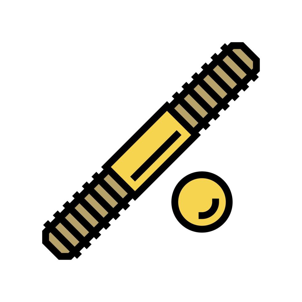 set stud bolt color icon vector illustration