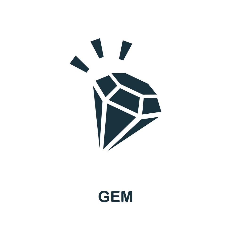 icono de gema. elemento simple de la colección de joyas. icono de gema creativa para diseño web, plantillas, infografías y más vector