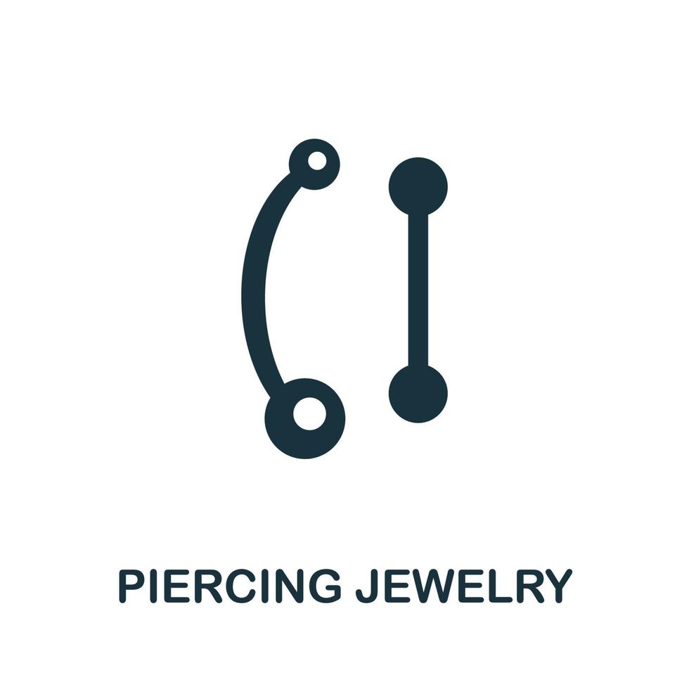 Piercing Jewelery icon. Simple element from jewelery collection. Creative Piercing Jewelery icon for web design, templates, infographics and more vector