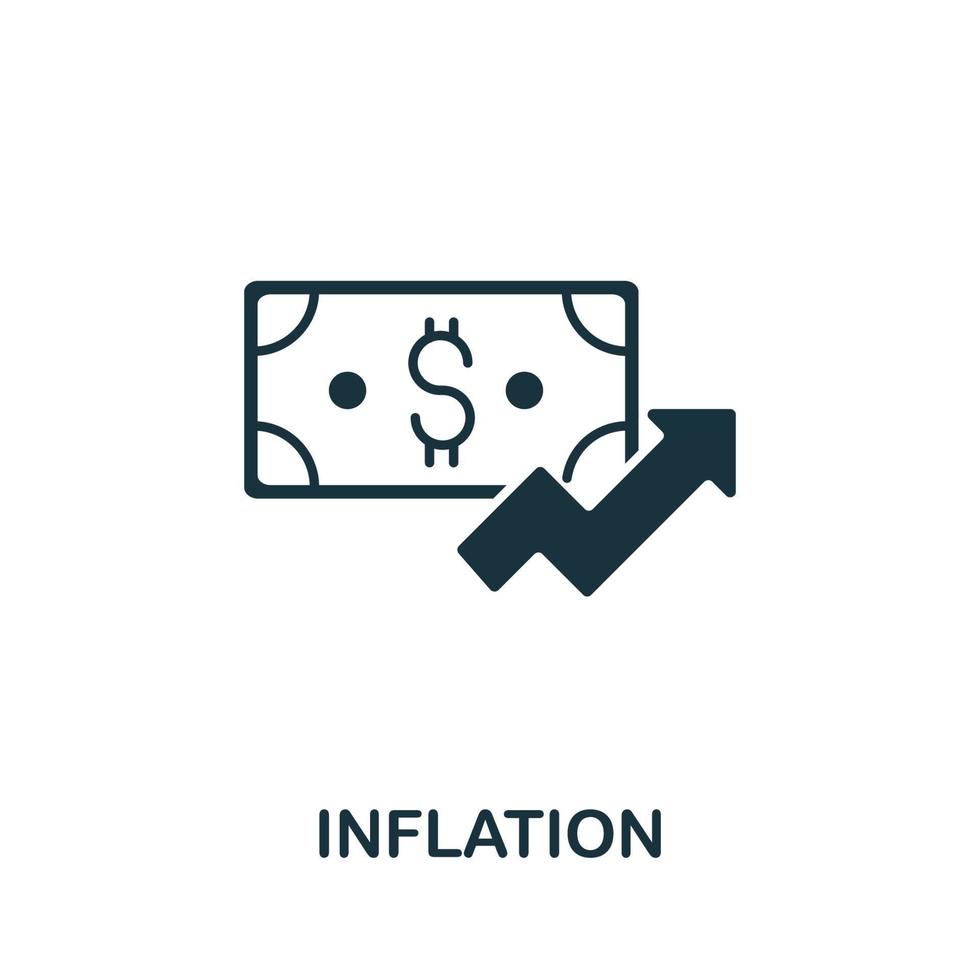 Inflation icon from investment collection. Simple line Inflation icon for templates, web design and infographics vector