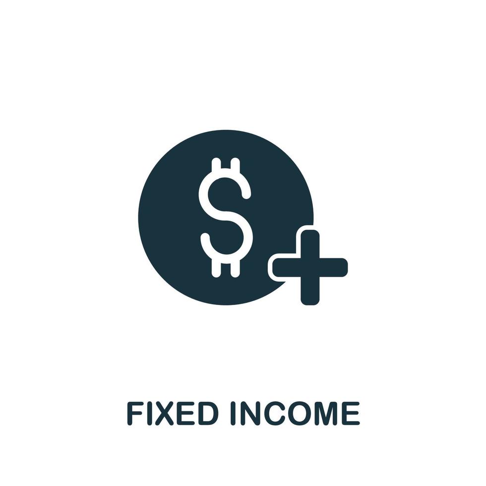 Fixed Income icon from investment collection. Simple line Fixed Income icon for templates, web design and infographics vector
