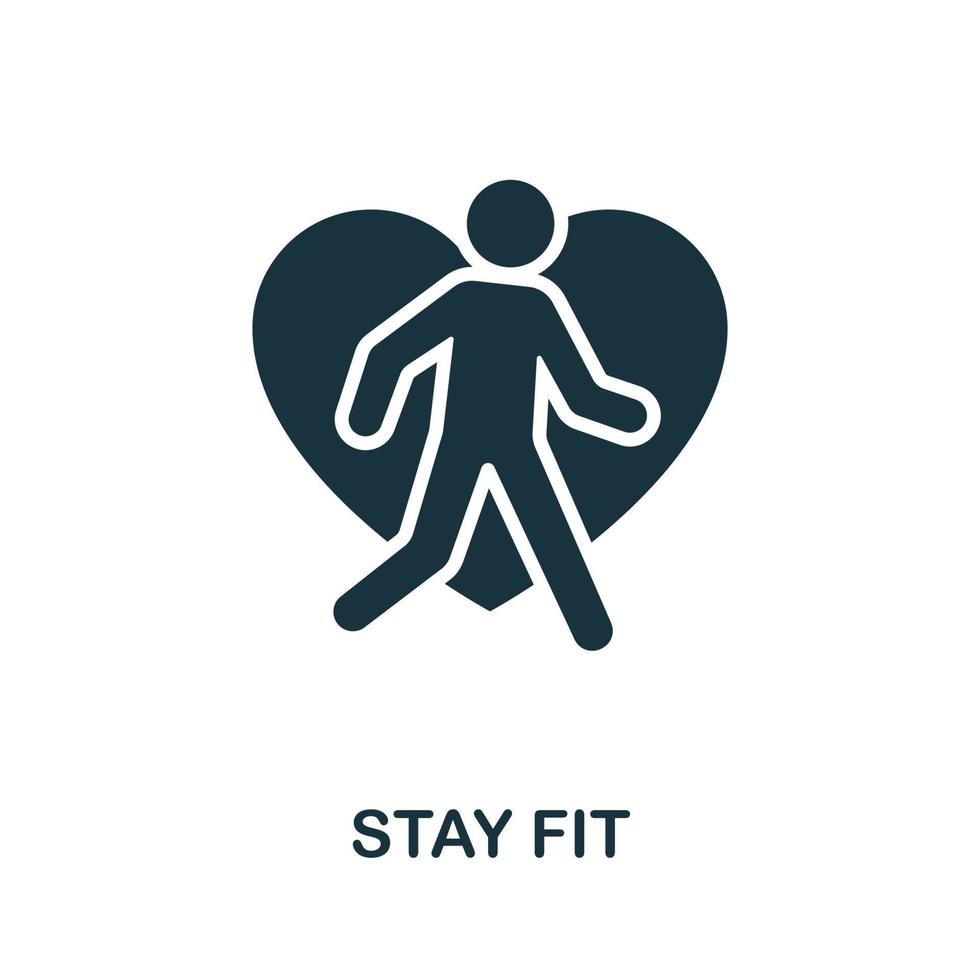 Stay Fit icon. Simple illustration from healthy lifestyle collection. Creative Stay Fit icon for web design, templates, infographics and more vector