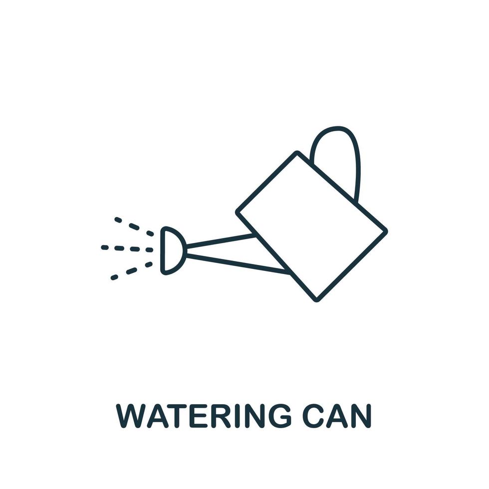 Watering Can icon from garden collection. Simple line Watering Can icon for templates, web design and infographics vector
