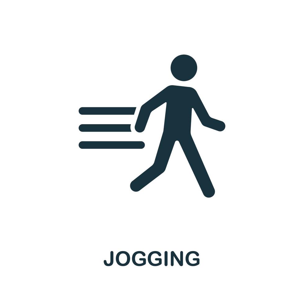 Jogging icon. Simple illustration from healthy lifestyle collection. Creative Jogging icon for web design, templates, infographics and more vector