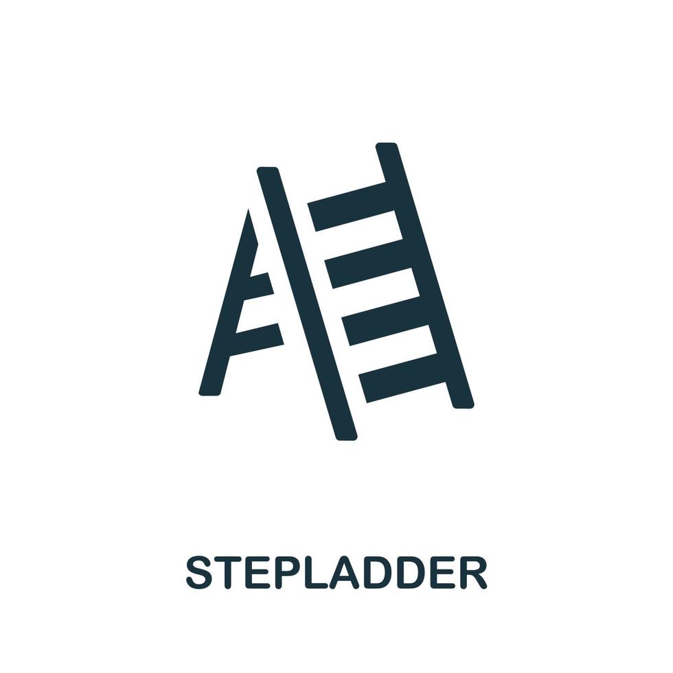 Stepladder icon. Simple illustration from furniture collection. Creative Stepladder icon for web design, templates, infographics vector
