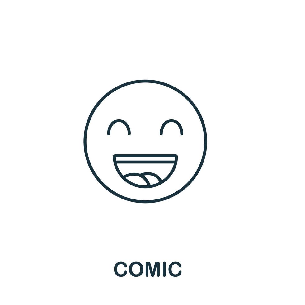 Comic icon from hobbies collection. Simple line element Comic symbol for templates, web design and infographics vector