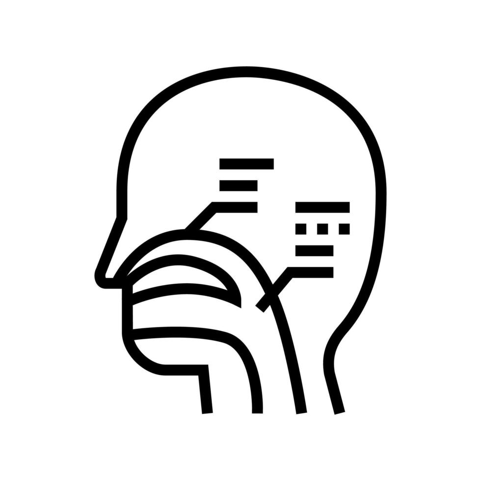 nasal passages line icon vector illustration
