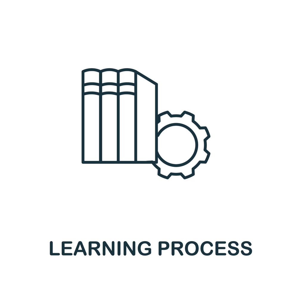 Learning icon from machine learning collection. Simple line Learning icon for templates, web design and infographics vector