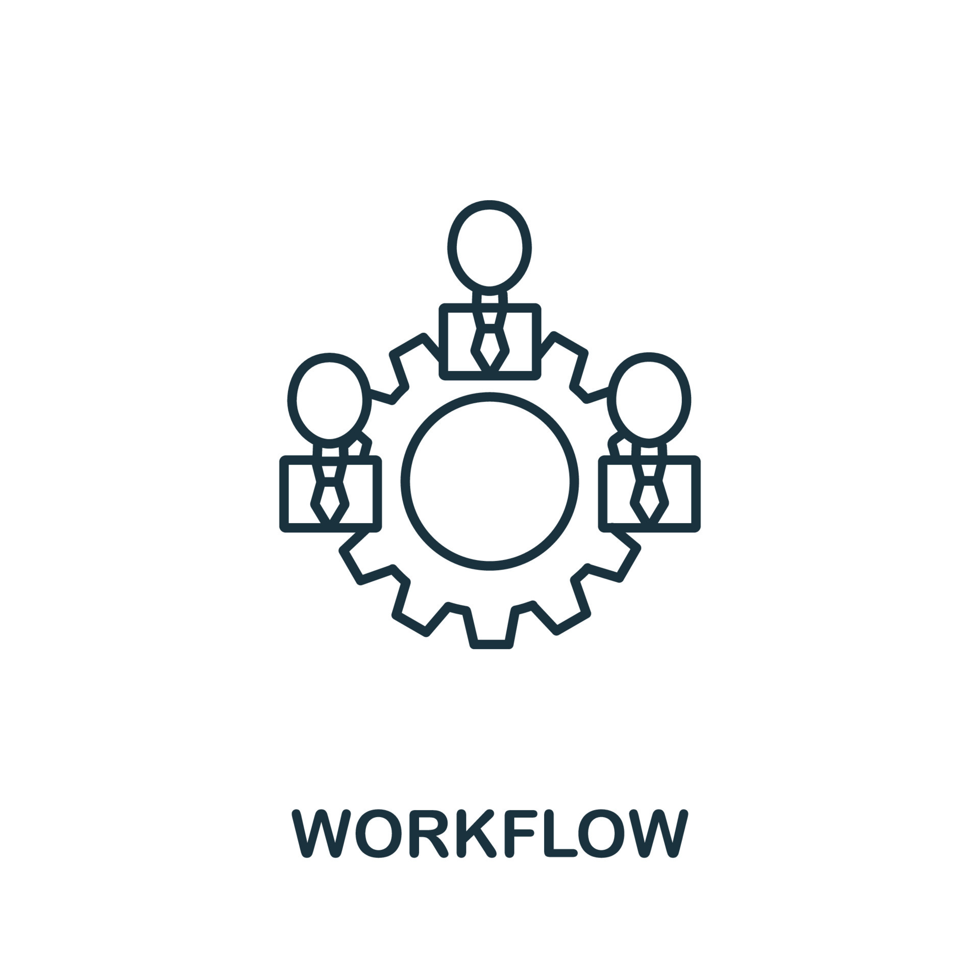 Workflow icon from headhunting collection. Simple line Workflow icon ...