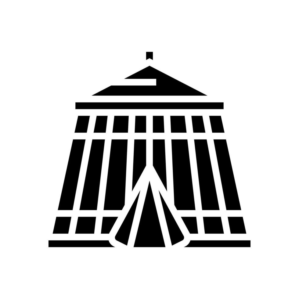 circus in amusement park glyph icon vector illustration