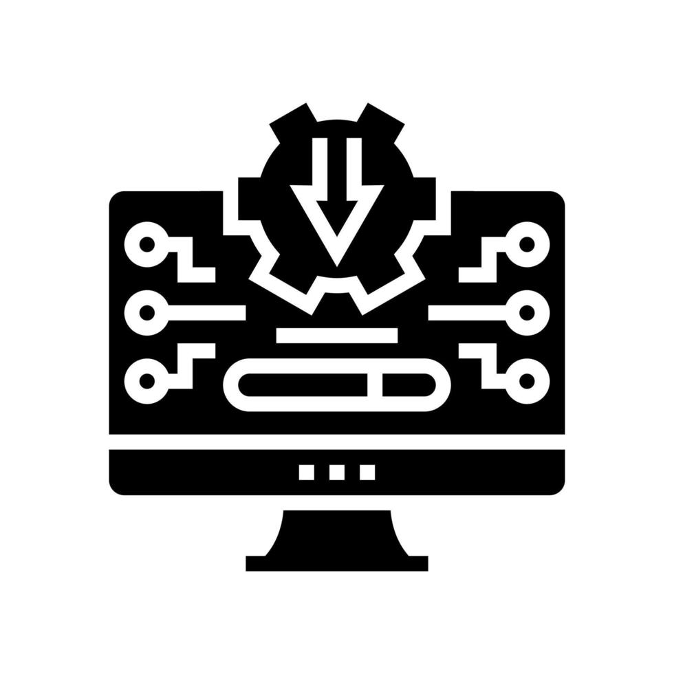 freeware download glyph icon vector illustration