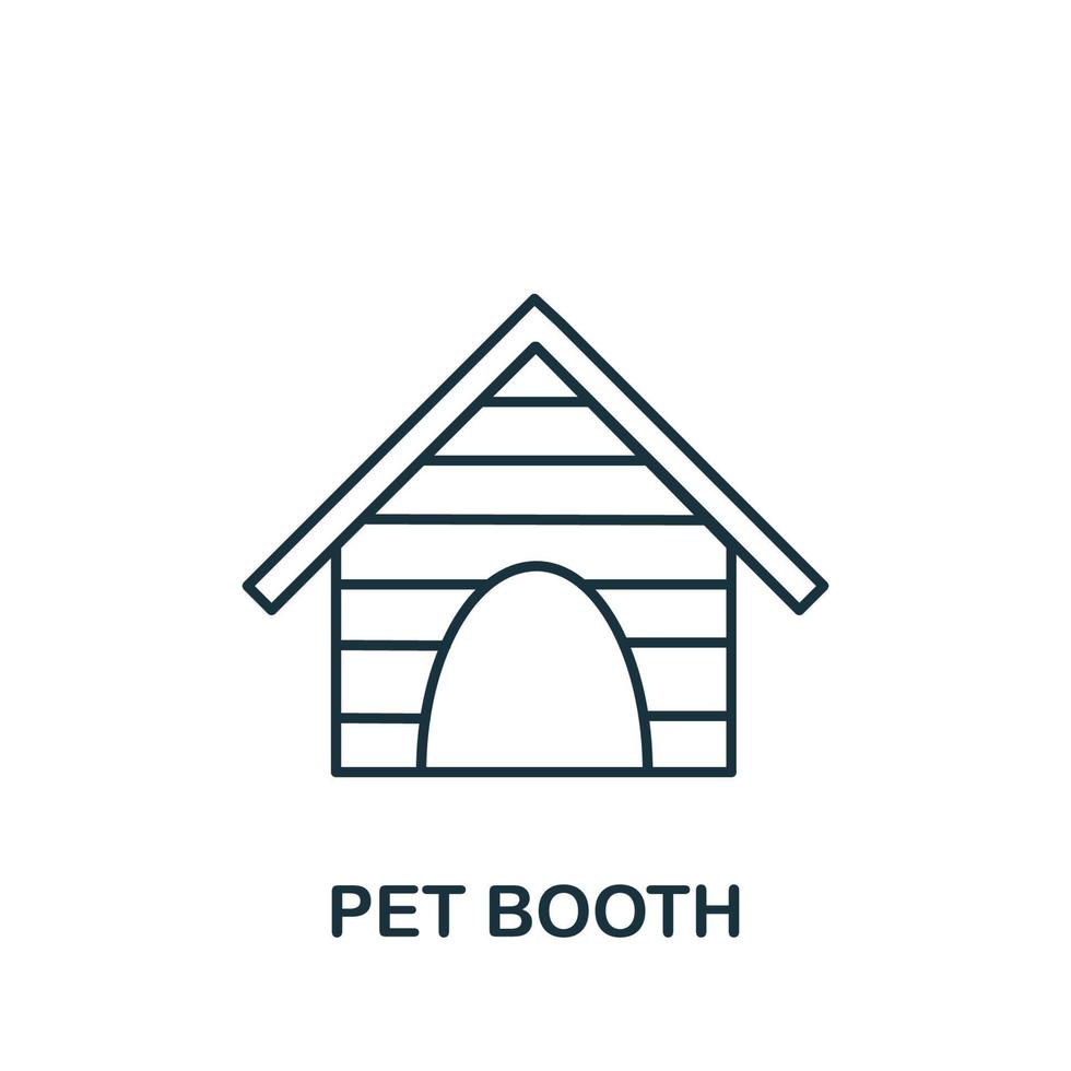 Pet Booth icon from home animals collection. Simple line element Pet Booth symbol for templates, web design and infographics vector