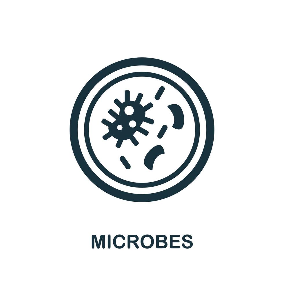 icono de microbios. elemento simple de la colección de higiene. ícono de microbios creativos para diseño web, plantillas, infografías y más vector