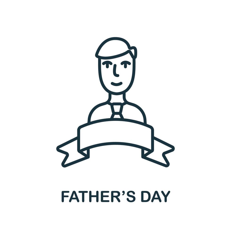 Father'S Day icon from hollidays collection. Simple line Father'S Day icon for templates, web design and infographics vector