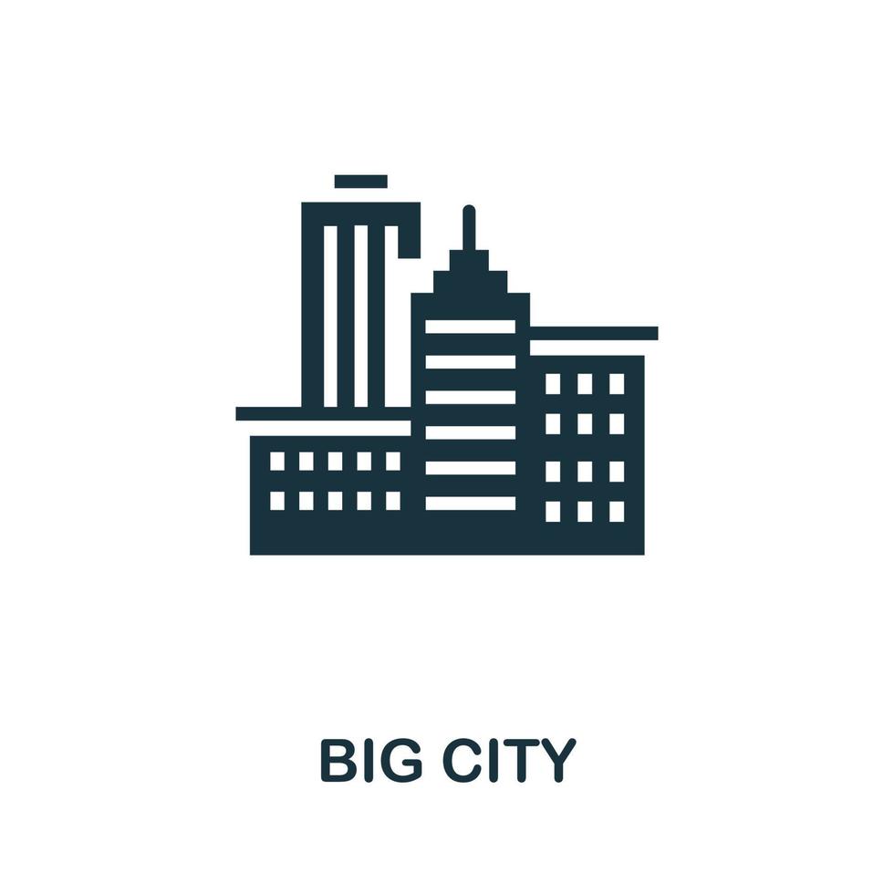 Big City icon. Simple element from global warming collection. Creative Big City icon for web design, templates, infographics and more vector