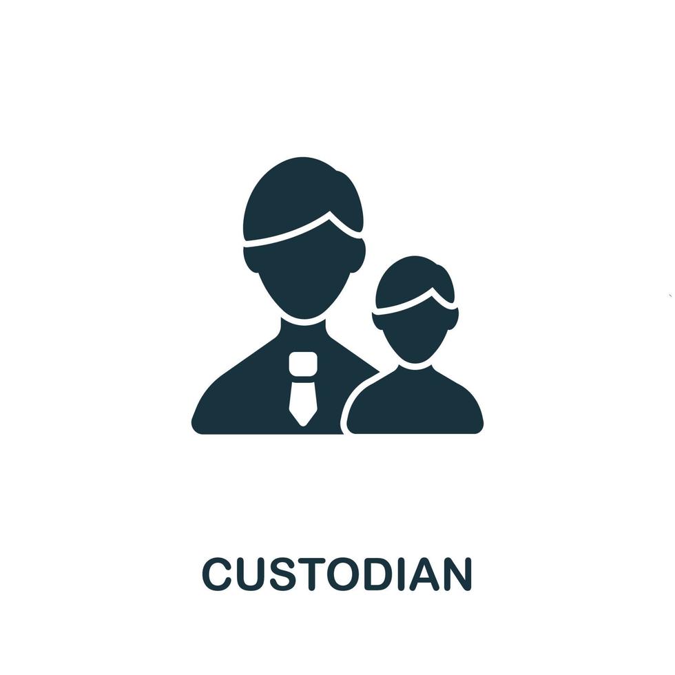 Custodian icon from investment collection. Simple line Custodian icon for templates, web design and infographics vector