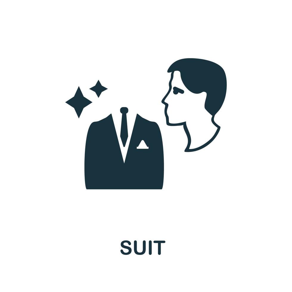 Suit icon. Simple illustration from laundry collection. Creative Suit icon for web design, templates, infographics and more vector