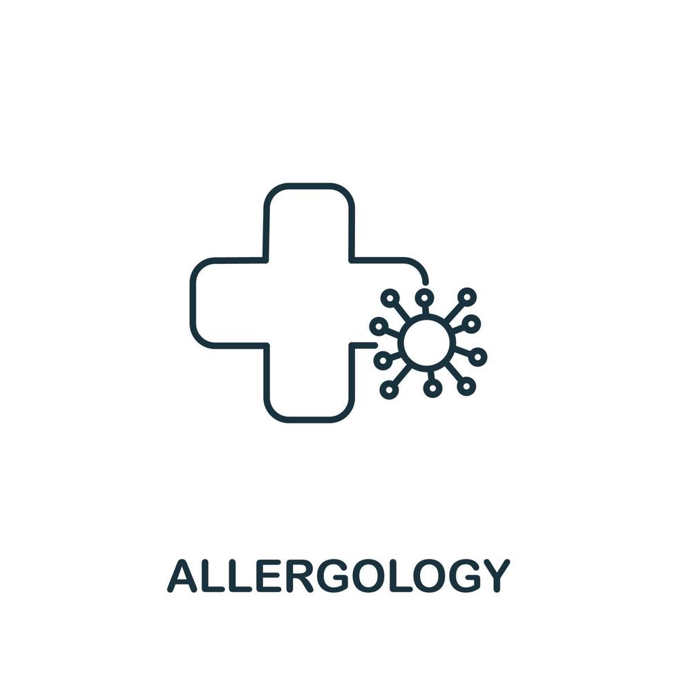 Allergology icon from medical collection. Simple line element Allergology symbol for templates, web design and infographics vector