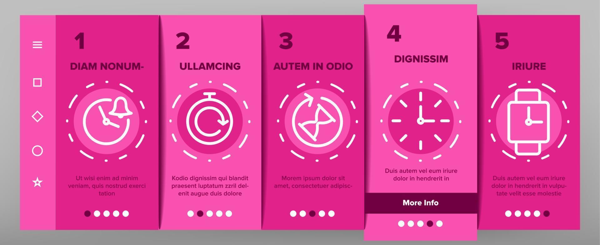 Different Time Clock Onboarding vector