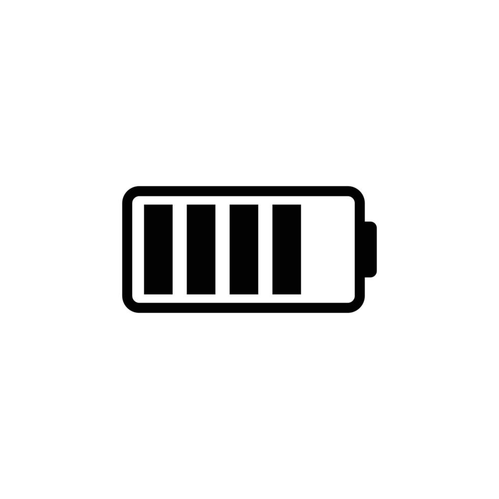 Phone battery simple flat icon vector illustration
