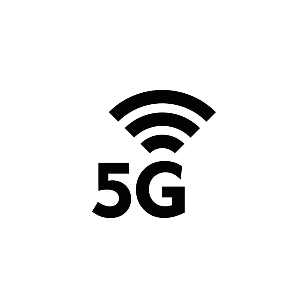 Ilustración de vector de icono plano simple de red 5g