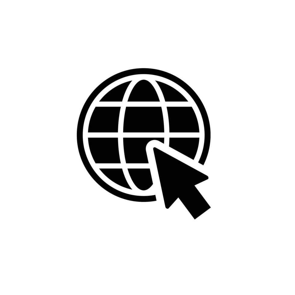 ilustración de vector de icono plano simple de internet